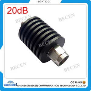 rf Attenuator 30W N Attenuator 20dB male to female DC-3.0GHZ 50ohm coaxial Power - Picture 1 of 8