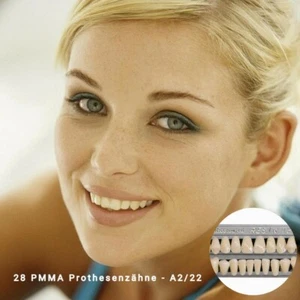Zähne A2 / 22 Prothesen Garnituren Kunststoff Reparatur Erweiterung Dental Labor - Bild 1 von 8
