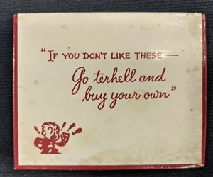 "Go Terhell"" de colección 1955 raro paquete de cigarrillos caja de cartón Batt Brothers - Imagen 1 de 6