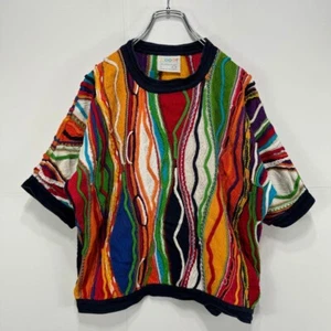 COOGI Women's Cotton Knitted Short Sleeve Sweater Size S Australia Vintage No 02 - Picture 1 of 23