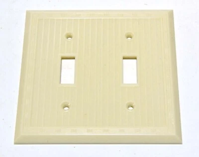 PLACA INTERRUPTOR PARED PALANCA 2 VELOCIDADES MARFIL BAQUELITA VINTAGE NOS Foto 1 de 4
