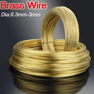 Línea de cable sólida de cuerda de latón H62 diámetro 0,3/0,5/0,8/1/1,2/1,5/1,8/2/2,5/3 mm - Imagen 1 de 5