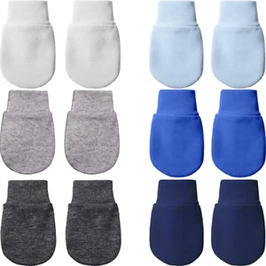 6 Pairs Newborn Baby Mittens No Scratch Gloves Infant Toddler anti Scratch Essen - Picture 1 of 12