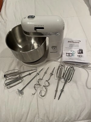 Batidora de pie retro Brentwood de 5 velocidades de acero inoxidable.   12"Lx8"Dx11"H sin caja Foto 1 de 4