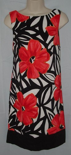 Abito senza maniche ALYX multicolore floreale taglia 6 chiesa ufficio lunghezza ginocchio lunghezza