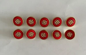 Job Lot Of 10 Vintage Plastic Shank Buttons, 20mm - Picture 1 of 4