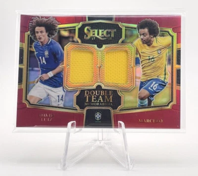 David Luiz Marcelo 2017-18 Select Double Team Memorabilia Maroon /199 Brazil - Imagem 1 de 4