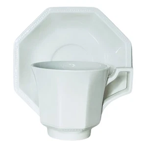 Johnson Brothers HERITAGE WEISS Eisenstein achteckige Tasse & Untertasse Set NEU - Bild 1 von 11
