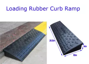 Gebrauchte 4 Zoll Gummiladock Gummi Bordstein Rampen 20 Tonnen Schwerlast Auto Rampe - Bild 1 von 4