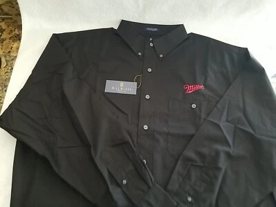 Miller Beer Bill Blass Button Down Casual Or Work Shirt Mens XL Long Sleeve New - Image 1 of 4