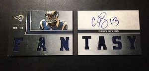 Parche de camiseta usada Panini Rookie Playbook Chris Givens #20 2012 10/99 RC juego - Imagen 1 de 3