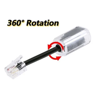 2PC Telephone Cable Detangler 360 Degree Rotating Landline Swivel Cord Untangler - Afbeelding 1 van 5