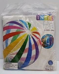 NEW Intex Giant Jumbo Striped Beach Ball 42" Inflatable 59065EP From 2012 - Picture 1 of 4