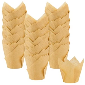 300PCS Tulip Parchment Cupcake Liners Standard Baking Cups Muffin Wrappers Pe... - Picture 1 of 5