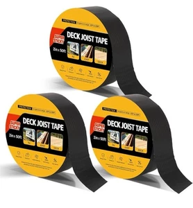 Joist Tape for Decking 2'' X 50' - 3 Rolls Weatherproof Butyl Tape for Decking - Picture 1 of 7