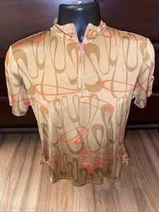 JAMIE SADOCK Women’s Brown & Red Golf Top 1/4 Zip Size Medium - Picture 1 of 6
