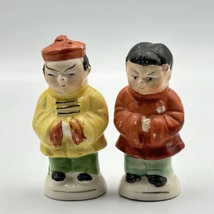 Salero y pimentero vintage asiático para pareja pintado a mano Japón - Imagen 1 de 6