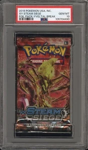 PSA 10 Gem Mint Pokemon 2016 XY Steam Siege Yveltal Break Sealed Booster Pack - Picture 1 of 2