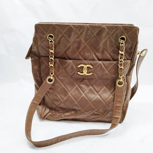 Chanel Shoulder Bag Brown PVC 3284881 - Imagen 1 de 11