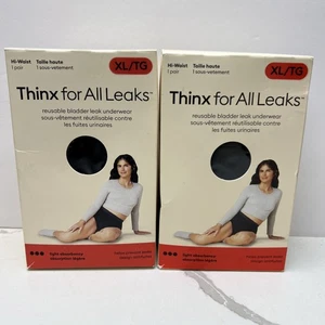 Thinx For All Leaks 2 Pair XL Light Absorbency Hi-Waist Bladder Leak Underwear - Picture 1 of 6