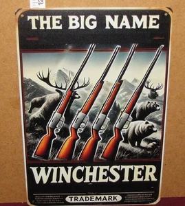 The Big Name Winchester Tin Sign 12 X 8 - Picture 1 of 3