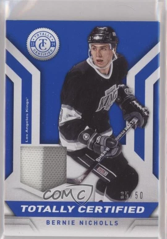 2013-14 Totally Certified Materials Blue Prime /50 Bernie Nicholls #TC-BN - Image 1 of 2