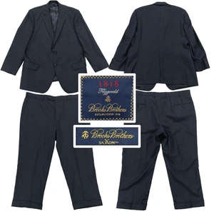 Traje Brooks Brothers 1818 Fitzgerald 46S 41x25, lana saxxona, rayas azul marino - Imagen 1 de 24