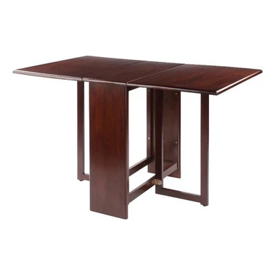 Winsome Clara Double Drop Leaf Transitional Solid Wood Dining Table in Walnut - Image 1 of 4
