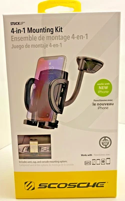 Scosche Stuck Up 4 in 1 Car Mounting Kit for Apple iPhone Android ( Hands Free ) - Image 1 of 4