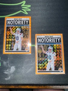 2025 Mosaik Drake Maye Bekanntheit Mosaik fluoreszierend orange Posten x 2 - Bild 1 von 2