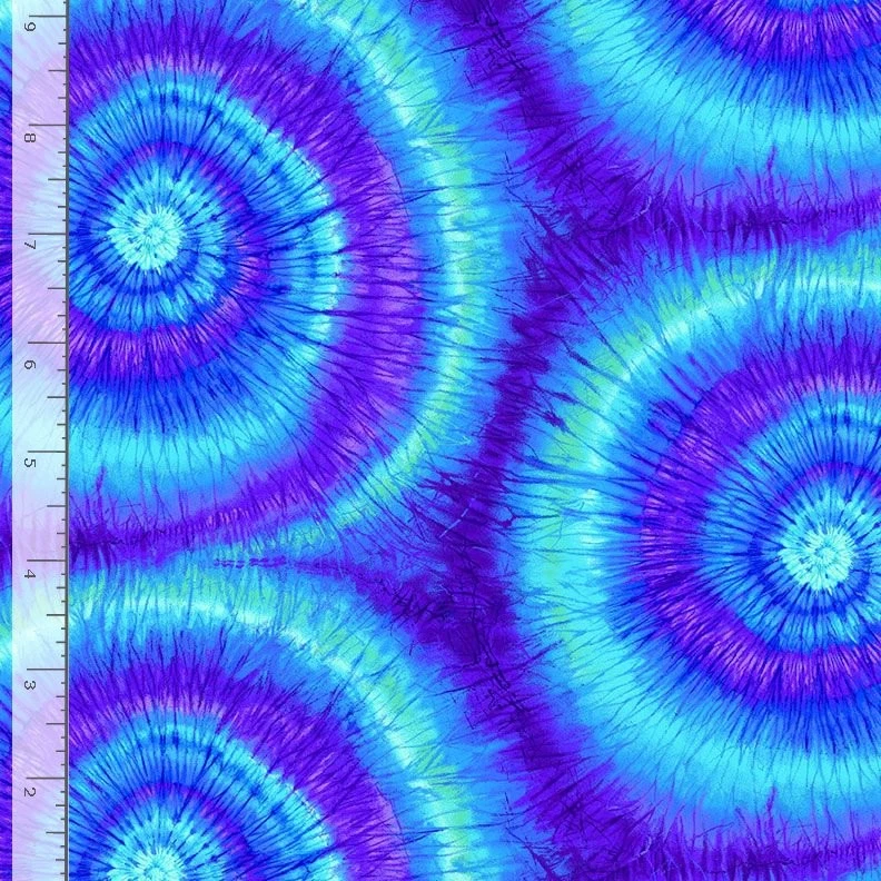 Tela básica | Tie-Dye Swirl Print Blue | Timeless Treasures YARD Foto 1 de 1