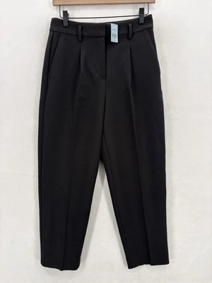 Pantalones Ann Taylor Mujer 0P Negro Plisado Cónico Vestido Tobillo Trabajo Carrera Nuevos con Etiquetas Foto 1 de 4