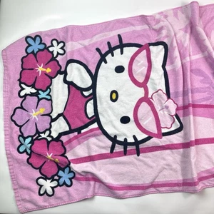 Sanrio Hello Kitty Tropical Surfboard Rosa Strandtuch Kinder - Bild 1 von 15