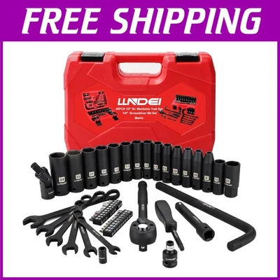 Chrome Vanadium 1/2" Drive Ratchet Socket Wrench Set, 49PCS - Image 1 of 4