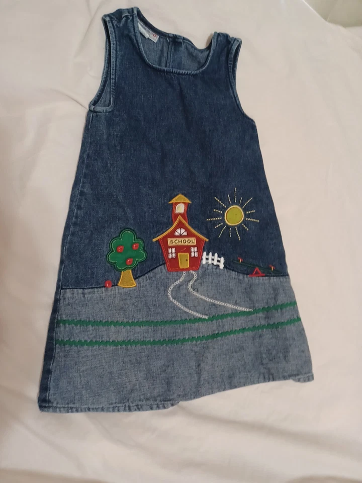 Samantha Says Schoolhouse Jean Dress Girls Size 5  - Image 1 of 4