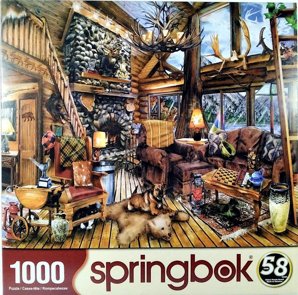 The Hunting Lodge Edward Wargo Jigsaw Puzzle 1000 pc 24" X 30" Springbok - Image 1 of 1