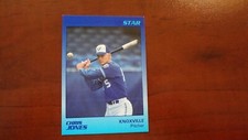 1989 THE STAR  CO. #9 OF 25 CHRIS JONES KNOXVILLE BASEBALL CARD