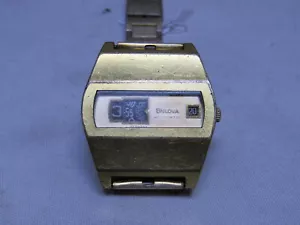 Bulova Direct Read Jumbo Case Automatic Men's Watch N4 Circa 1974 Germany RARE - Picture 1 of 14
