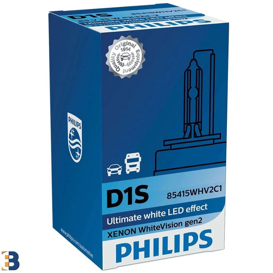 D1S PHILIPS WhiteVision car Xenon single Headlamp 85V 35W 85415WHV2C1 gen2 - Image 1 of 1