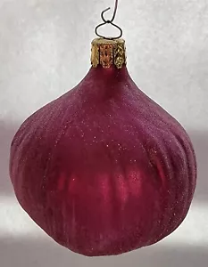 Vintage Christborn Red Onion Blown Glass Christmas Ornament Made in Germany - Picture 1 of 6