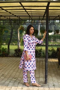 Damen Bangalore Seide Tunika & Hose Set - elegant, traditionell, bequem - Bild 1 von 11
