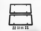 2 Universal Black License Plate Tag Mount Holder Frames + 8 Screw Caps Brand New Ford Crown Victoria