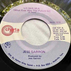 Jess Garron - Lo Que Sea (What Ever May The Future Be) 7" 45 RPM Country VG - Imagen 1 de 2