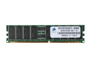 Corsair 1GB DDR SDRAM PC-3200 Server Memory Module- CM72SD1024RLP-3200/S - Picture 1 of 1