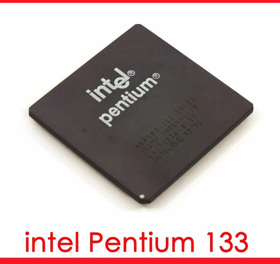 Vintage Ceramica Processore CPU Intel Pentium 133 MHZ Presa 5 7 Stato Ottimo 32 - Immagine 1 di 1