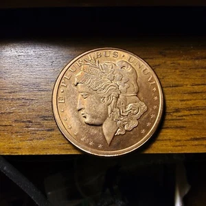 1 OZ Morgan Dollar Round .999 Copper Bullion (BU) - Picture 1 of 2