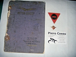 175 e P. 250 MOTO GUZZI elenco e tariffa PARTI RICAMBIO + PIN + DECAL 1971 - Foto 1 di 9