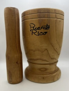 X-Large Puerto Rico Wood Mortar & Pestle Pylon Pilon Madera - Boricua Rican HUGE - Picture 1 of 6