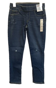 Girls Jeggings Jeans 12 Plus Mid Rise Distressed Dark Blue ~ Cat & Jack 🌻NEW🌻 - Picture 1 of 4