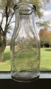 Vintage Milchflasche The Toledo Dairy Co Velvet Brand One Pint Toledo Ohio - Bild 1 von 10